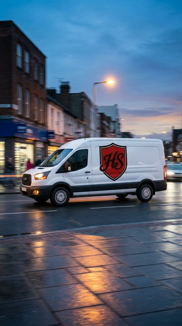 HS Express cargo van in motion